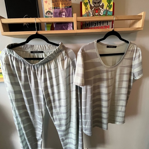 Manaola Gray Striped Pants and Top Set - Picture 4 of 12